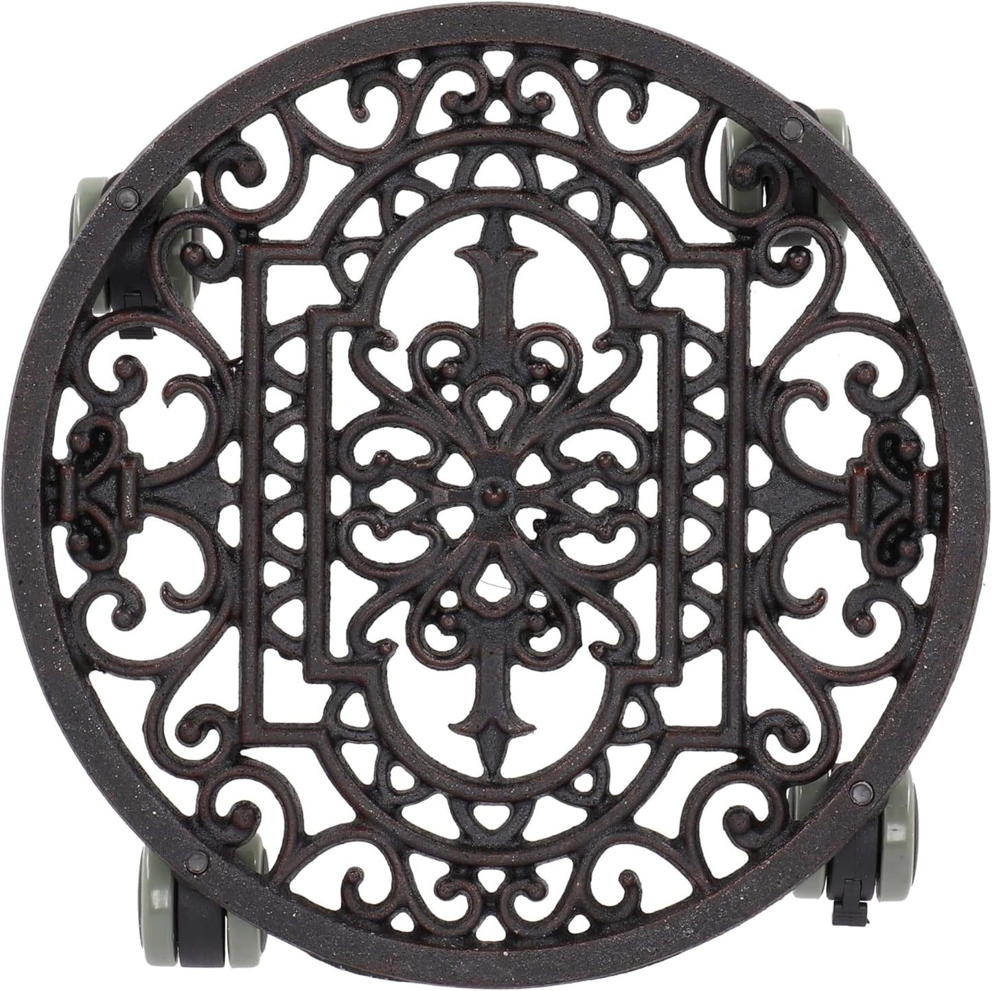 Esschert Design Plant Trolley - Cast Iron Round