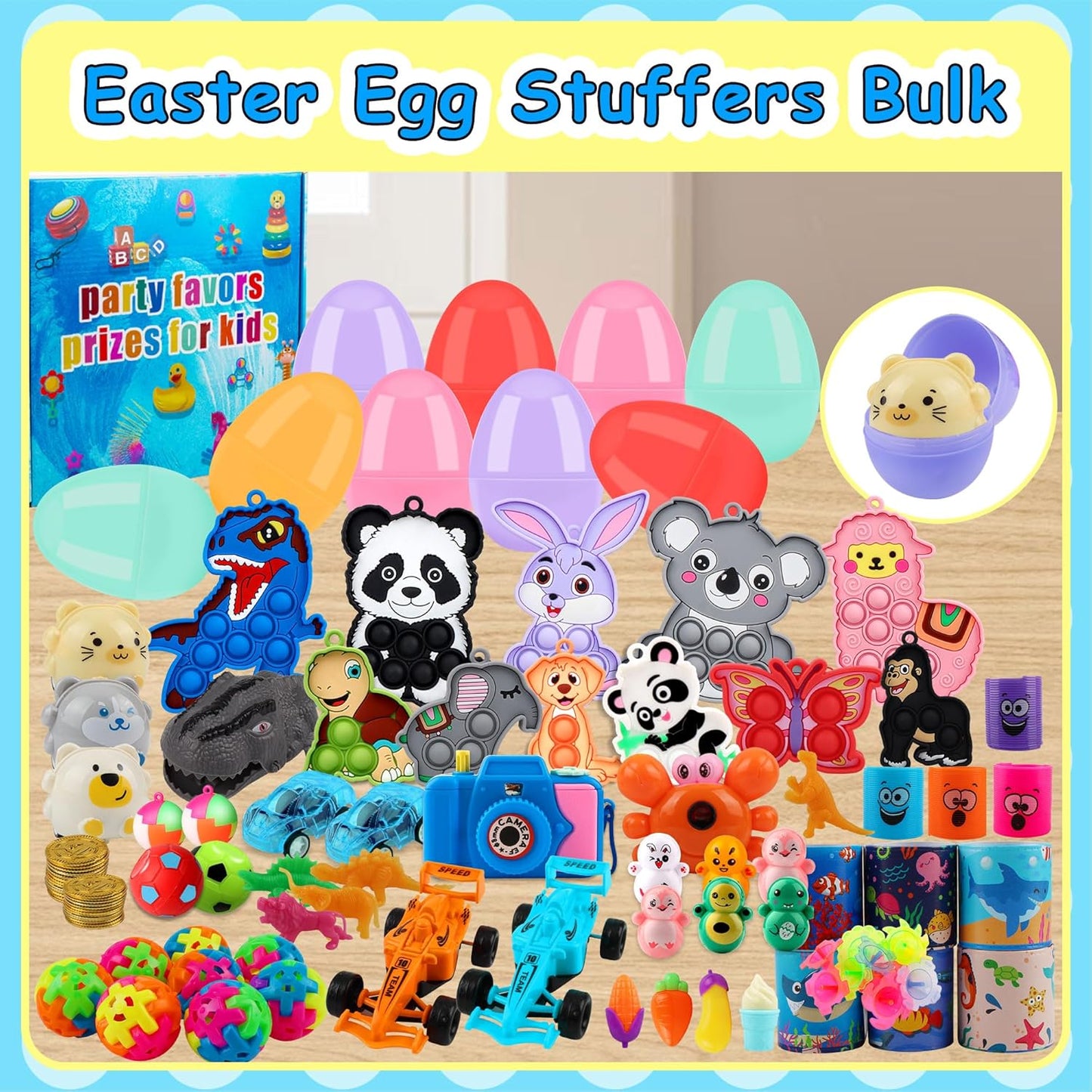 Kiss Monkey 640 PCS Prize Treasure Box Toys for Classroom, Party Favors for Kids 8-12, Fidget Toys Bulk, Goodie Bags Stuffers for Kids, Birthday Gifts, Pinata Stuffers, Carnival Prizes