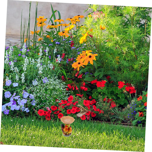 Milisten Garden Decorative Resin Bird Feeder Tray Easy to Clean Outdoo