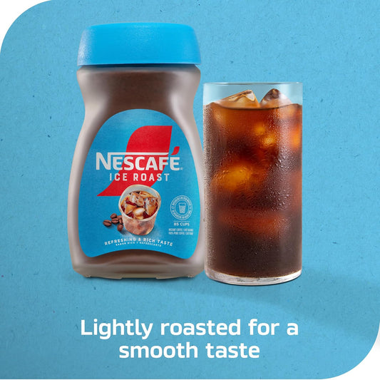 NESCAFΓ Ice Roast, Instant Iced Coffee, 2 Jars (6 Oz Each)