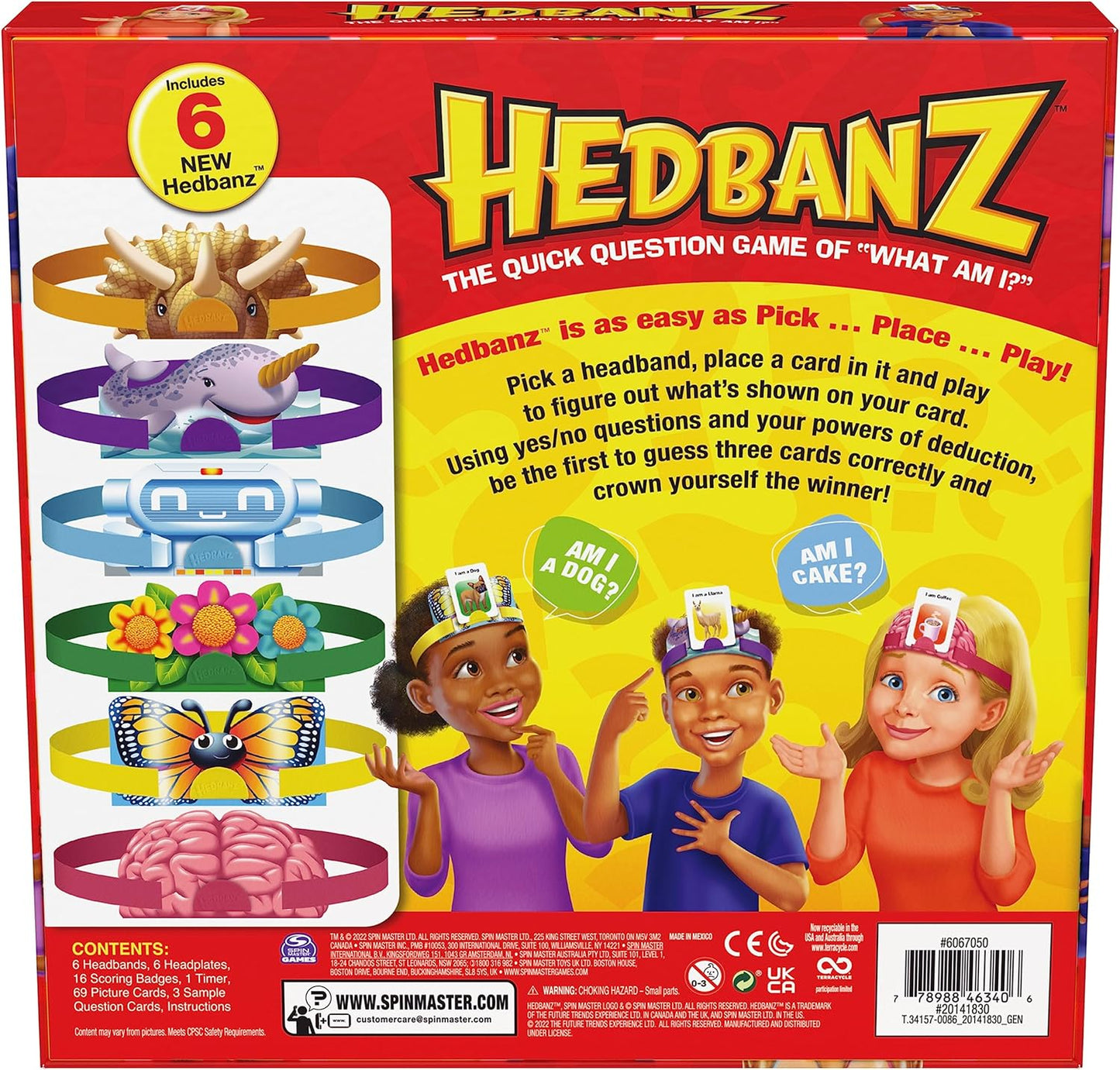 Spin Master Games, Hedbanz 2023 Edition with New Cards, Picture Guessi