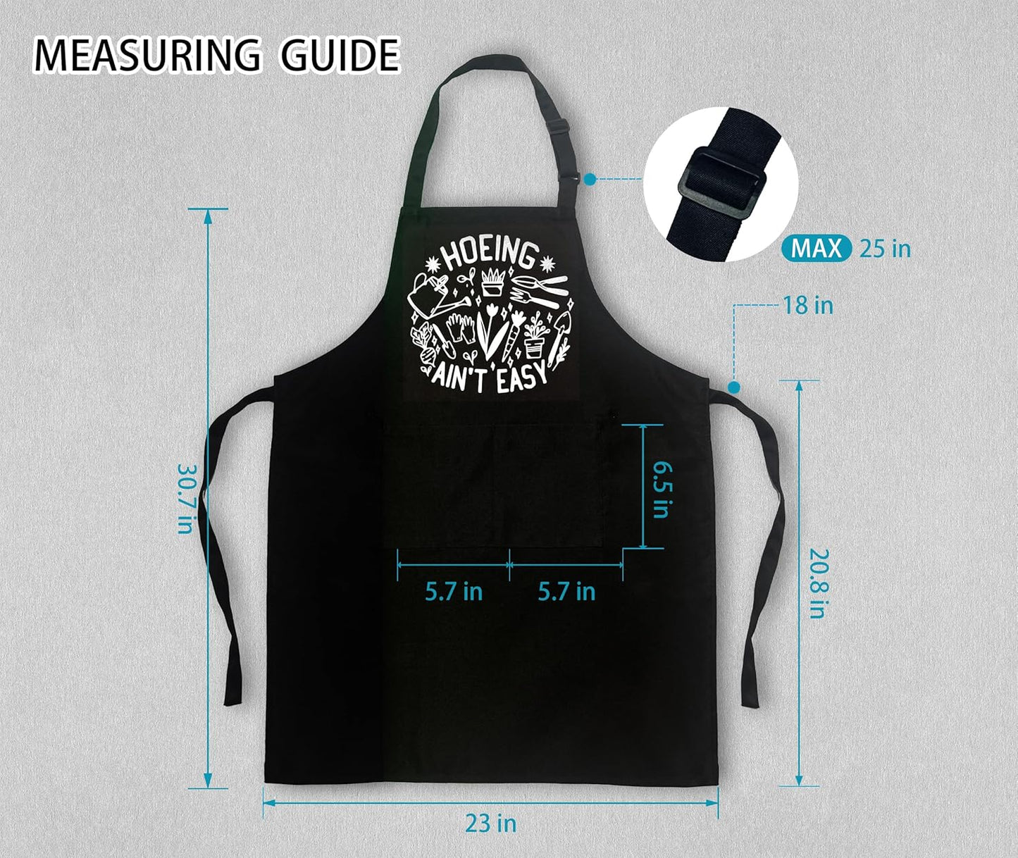 Plant Lover Gifts, Easily Distracted by Plants Gardening Apron for Women with Pockets, Plant Lady Mom Gifts