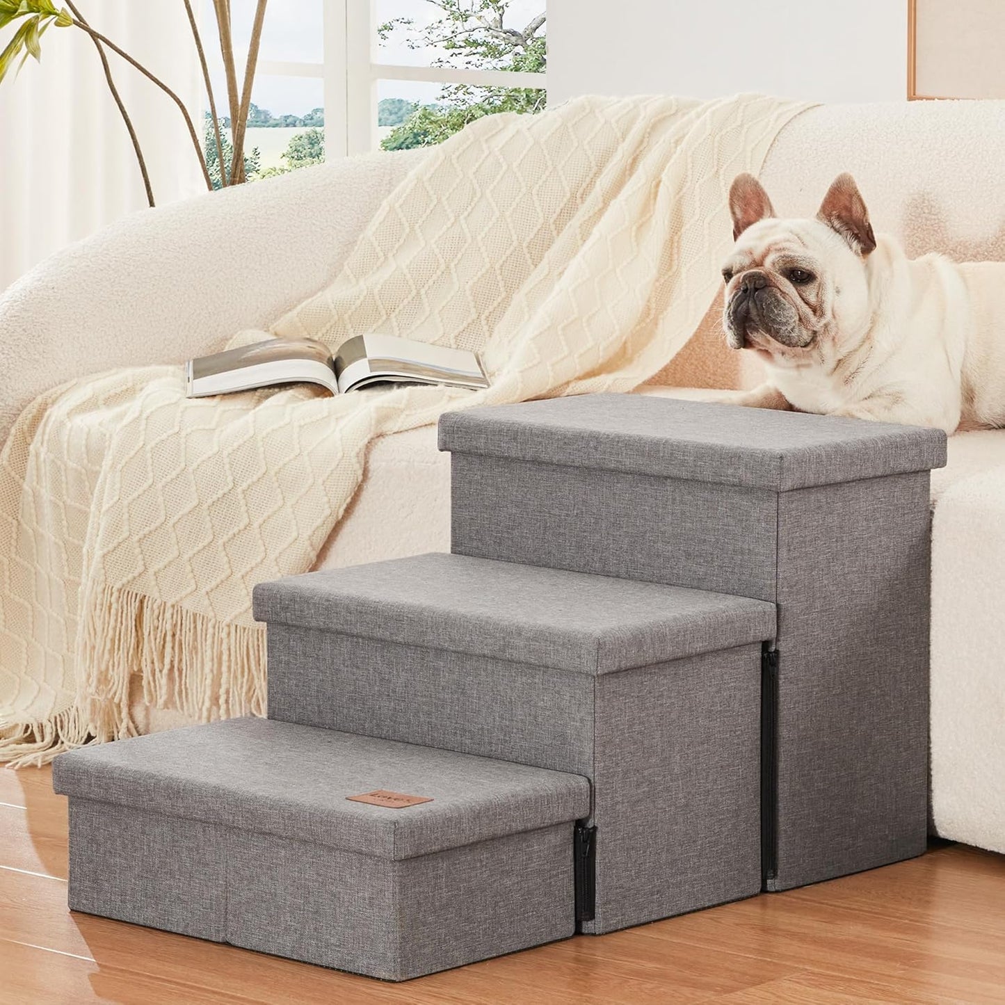 Love's cabin Dog Stairs for High Bed 18" H, Foldable Pet Stairs for Sm