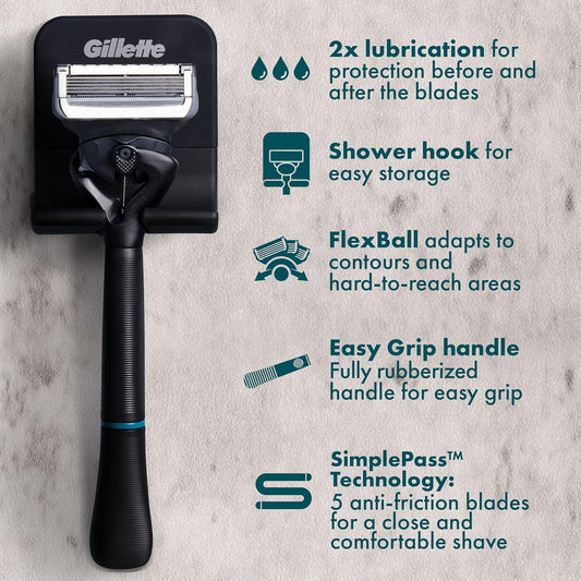 Gillette Intimate Razor for Men, Men’s Pubic Razors for Manscaping, Ge