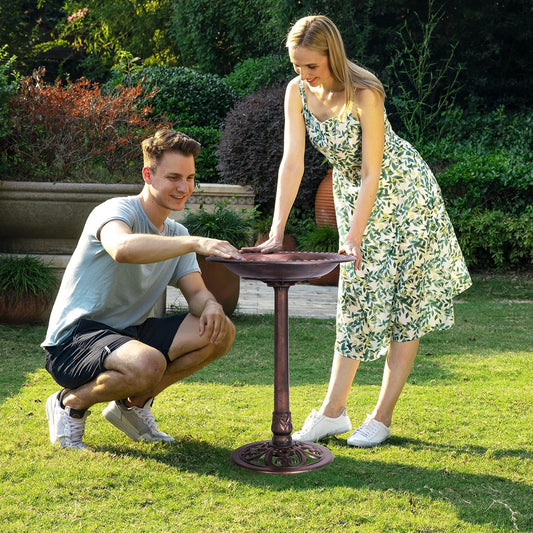 VIVOHOME 28 Inch Height Polyresin Lightweight Antique Outdoor Garden B