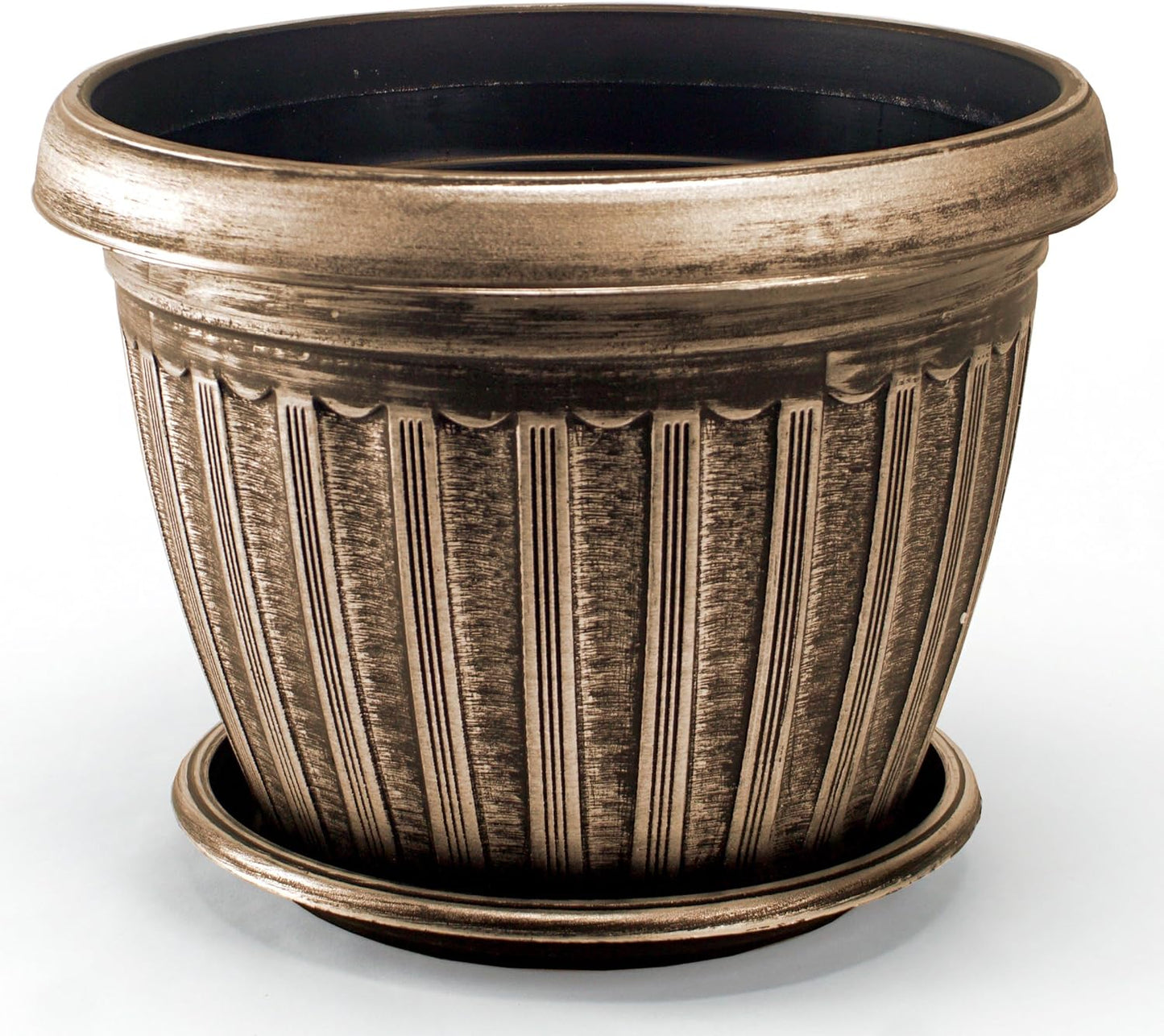 Rustic Flowerpot 10 Planter for Garden Patio Office Ornaments Home Decor Long Lasting Reusable Light Weight (Gold-S)