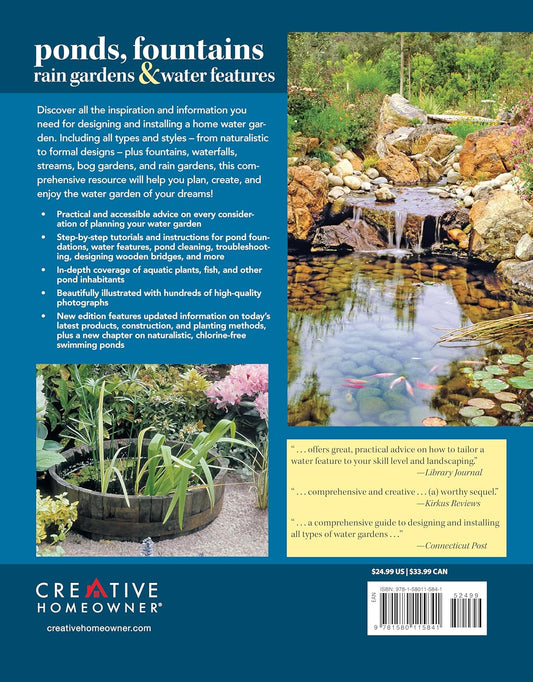 DIY Guide to Ponds, Fountains, Rain Gardens & Water Features, Revised