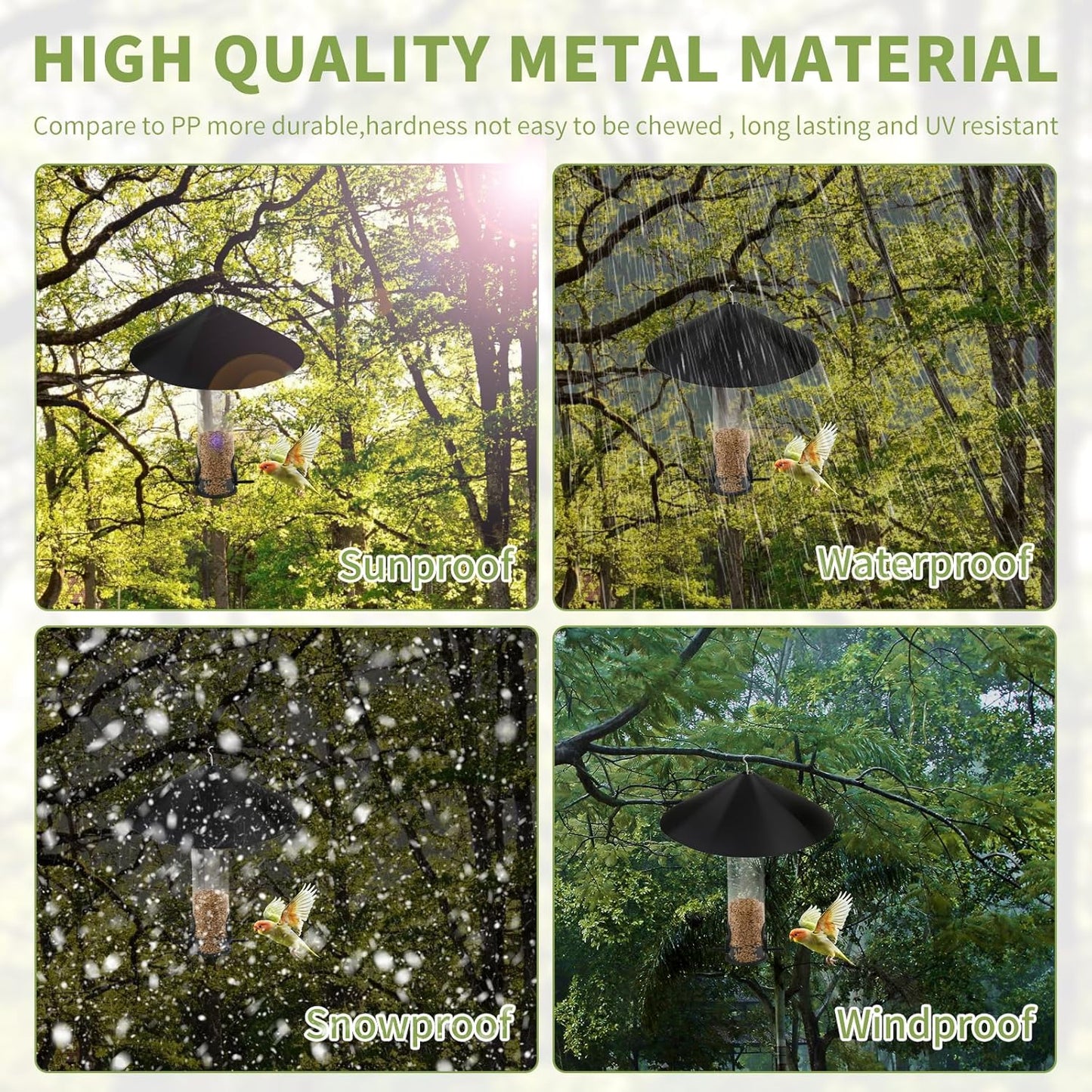 19 Inch Metal Squirrel Baffle for Bird Feeder Pole, 2-in-1 Large Outdoor Squirrel Baffles for Pole Mount and Shepherd’s Hook, Hanging Baffle Feeders to Deter Squirrels or Small Animals - 1PC