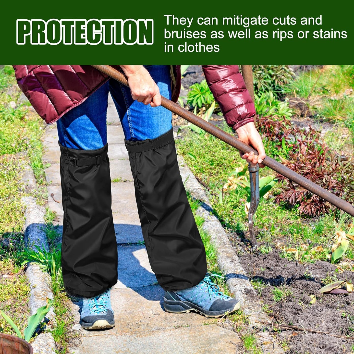 Adnee 2 PCS Garden Trimming Leg Chaps-Weed Eating Leg Protectors-Lawn