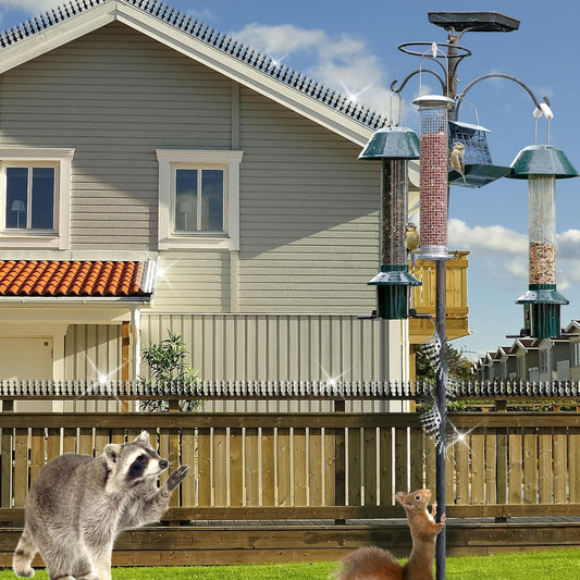 Raccoons Squirrel Baffle Spikes Deterrent, 80in Stainless Steel Pigeon