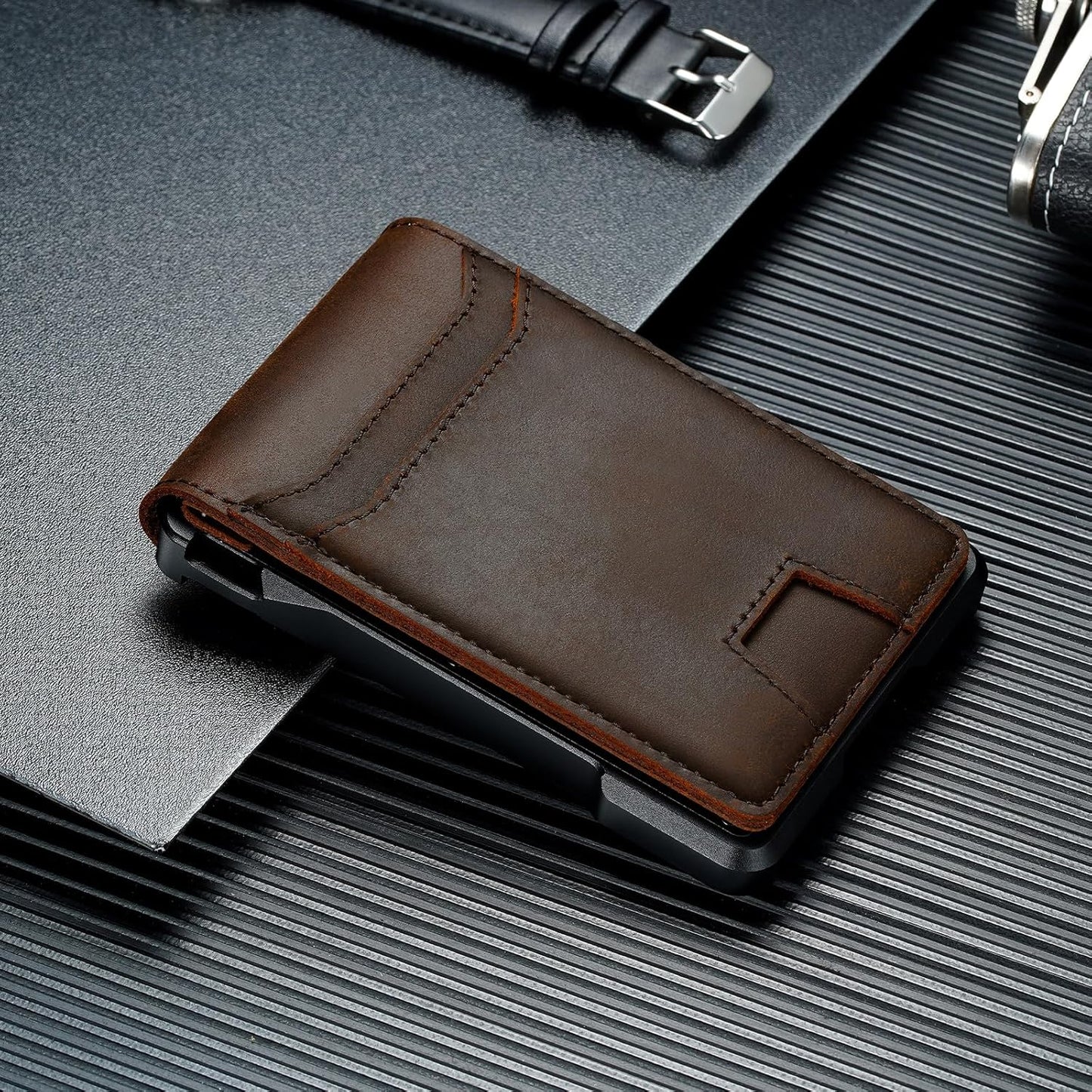 furid Genuine Leather Wallet for Men: Slim RFID Minimalist Wallets wit