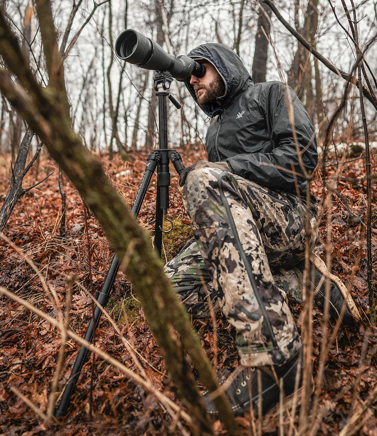 Vortex Optics High Country II Tripod Kit - Aluminum Tripod, 2-Way Pan Head, 22 lb Max Load, Rubber Feet - Unlimited, Unconditional Warranty
