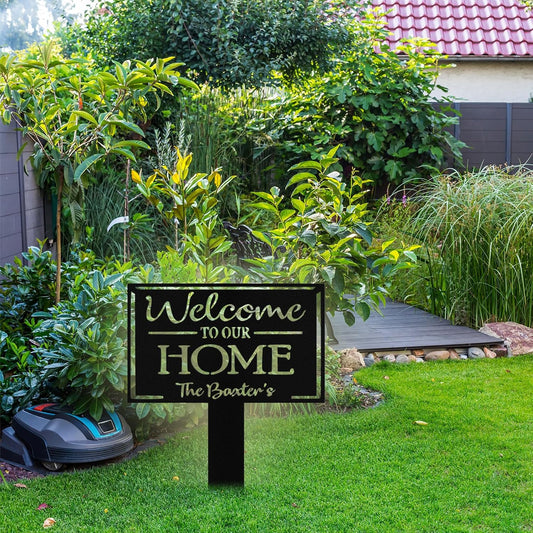 Custom Metal Garden Signs with Stake, Personalized Garden Signs for Ou