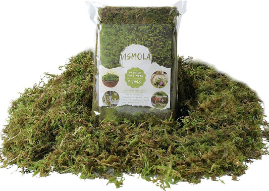 Fake Green Moss for Potted Plants, 4OZ Artificial Moss for DIY Crafts,