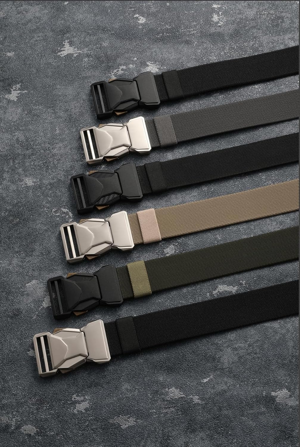 CHAOREN Tactical Belt Men - 1.5" Stretch Belt for Work - Quick Release