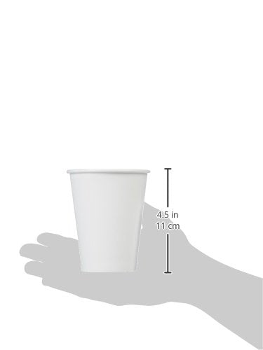 Amazon Basics Disposable Paper Cups for Hot and Cold Beverages, 12 oun