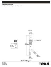 KOHLER K-9110-VS Air Gap Body with Cover, One Size, Vibrant Stainless