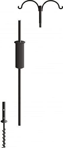 Birds Choice 2 Arm Topper Bird Feeder Pole Set with Squirrel Baffle