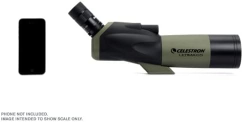 Celestron – Ultima 65 Angled Spotting Scope – 18 to 55x65mm Zoom Eyepiece – Multi-Coated Optics for Bird Watching, Scenery and Hunting – Waterproof and Fogproof – Includes Soft Carrying Case