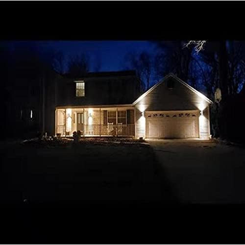 2-Pack LED Outdoor Wall Lights,14W 2700K Matte Black Aluminum Wall Lights Up Down Cylinder, Exterior Light Fixtures for Porch Patio Door