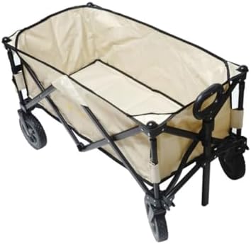 Portable Camping Cart,Outdoor Beach Camping Folding Trolley Cart for Fishing Gear and Shopping Transport with Self Driving Camping Tool Cart