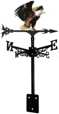 Colorful Rooster Weather Vane Spinner Wind Direction Farm Scene Stake 