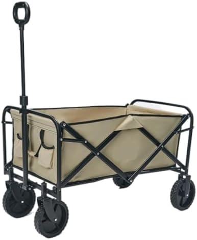 Portable Camping Cart,Beach Trolley Cart for Off Road Camping Portable Folding Campervan Trailer for Picnic Night Market Stall Outdoor Carts Ideal for Outdoor Adventures and Trav