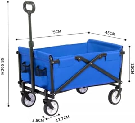 Collapsible Wagon Cart with Wheels Foldable Folding Wagons Carts Silen