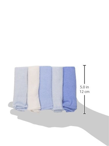 Spasilk Washcloth Wipes Set for Newborn Boys and Girls, Soft Terry Washcloth Set, Pack of 10, Blue