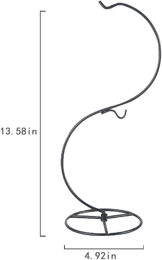 Ornament Display Stand Holder Iron Hanger Air Plant Stand Flower Pot Holder Iron Stand for Hanging Glass Globe Ball ,Christmas Wedding Ornament, Home Office Decor (S-style)