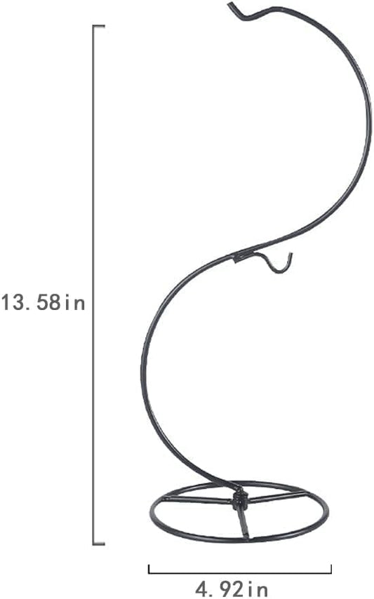 Ornament Display Stand Holder Iron Hanger Air Plant Stand Flower Pot Holder Iron Stand for Hanging Glass Globe Ball ,Christmas Wedding Ornament, Home Office Decor (S-style)