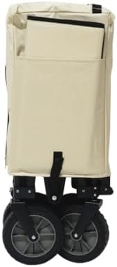 Portable Camping Cart,Outdoor Beach Camping Folding Trolley Cart for Fishing Gear and Shopping Transport with Self Driving Camping Tool Cart