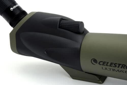 Celestron – Ultima 65 Angled Spotting Scope – 18 to 55x65mm Zoom Eyepiece – Multi-Coated Optics for Bird Watching, Scenery and Hunting – Waterproof and Fogproof – Includes Soft Carrying Case