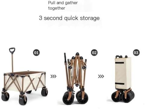 Portable Camping Cart,Portable Folding Beach Trolley Cart for Camping 