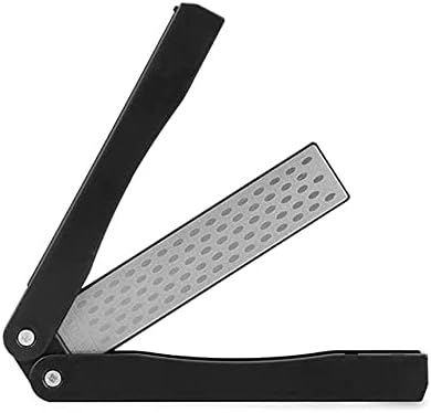 Folding Knife Sharpener, Floor 400/600 Grit Foldable Knife Whetstone Diamond Pocket Knife Sharpener Sector Shaped Double-Sided Knife Sharpening Stone for Kitchen Garden Outdoor (#1)
