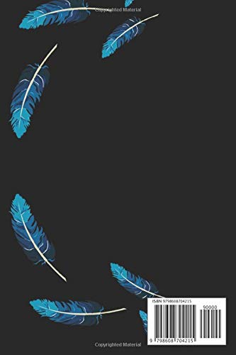 Bird Watching Log Book: Diary Record Book For Bird Watcher : Black cover with feather patterns : Size 6x9