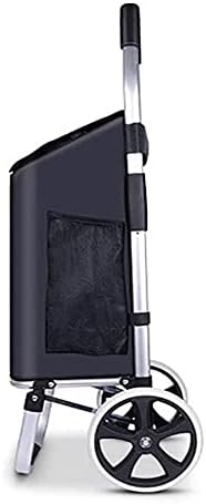 JSEIAJB Trolley cart on Wheels Woman Shopping cart Foldable Shopping B