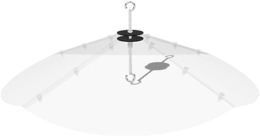 24inch Squirrel Baffle for Hanging Bird Feeders, Made of Transparent Extra Thick Pc Material, Outdoor Bird Feeder Seed Rain Cover.