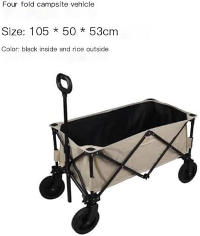 Portable Camping Cart,Portable Beach Camping Folding Trolley Cart for Outdoor Picnics and Fishing
