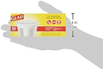 Glad Trash Bags, Small Garbage Bags - 4 Gallon White Trash Bag - 30 Co