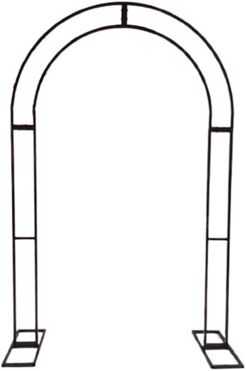 Large Metal Garden Arch - Wedding Ceremony Balloon Backdrop Stand, Outdoor Arbor Trellis for Climbing Plants, Easy Assembly, Black, 80x180cm (2.62x5.90ft)