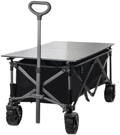 Portable Camping Cart,Outdoor Beach Camping Trolley Cart Portable Picnic Trailer Stall Car