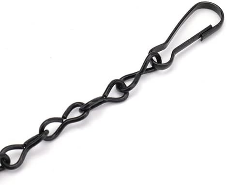 Suwimut 157 Inch Hanging Chains, Black Metal Hanging Basket Chain with 30 S Hooks and 30 Clips for Bird Feeders, Billboards, Planters, Wind Chimes, Lanterns, Grow Lights, Ornaments, Outdoor/Indoor Use