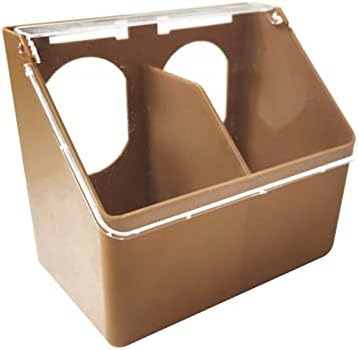 Pigeon Feeder Water 2 Pack Cups Hanging Feeding Bowl for Chickens Ducks Quails Bird Plastic Water Food Feeder with 2 Holes & Cover
