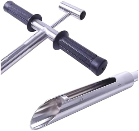 1m Stainless Steel Soil Sampler Probe for Lawn & House Plants - Ejector Foot Pedal Handle, 2" Diameter (38mm) - Durable Soil Testing Tool for Garden & Lawn Care