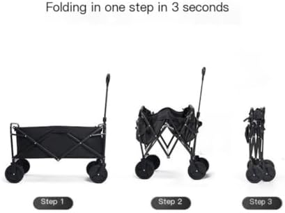 Portable Camping Cart,Beach Trolley Cart for Off Road Camping Portable Folding Campervan Trailer for Picnic Night Market Stall Outdoor Carts Ideal for Outdoor Adventures and Trav
