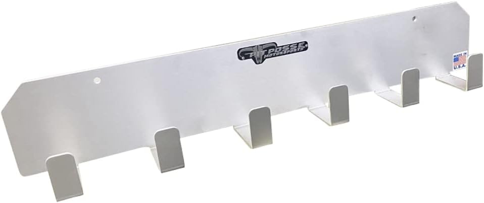 Pit Posse PP3347 Trailer Garage Tool Storage Rack Wall Hanger Holder Organizer - Made in USA - Universal Multi Purpose - 6 Heavy Duty Hooks - Power Tools, Brooms, Tie Downs, Cords, Drills, & More