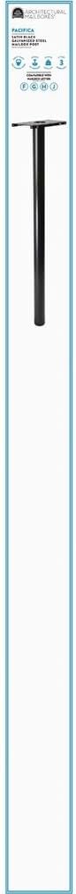 Architectural Mailboxes 7516B-10 Pacifica In-Ground Steel Mailbox Post, Alloy Steel, One Size, Black