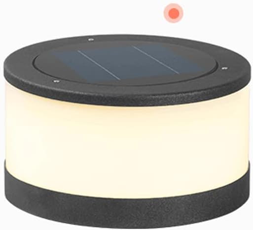 Post Lights Outdoor Round Solar Lawn Light Waterproof Wall Light Nordic Simple Garden Garden Light Landscape Light Outdoor Villa Gate Post Head Light LED Night Security Lighting Fixtures