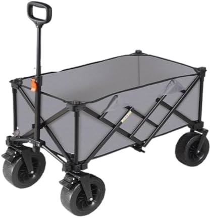 Portable Camping Cart,Folding Beach Trolley Cart with Table for Outdoor Camping Portable Picnic Cart for Camper Trailer and Van